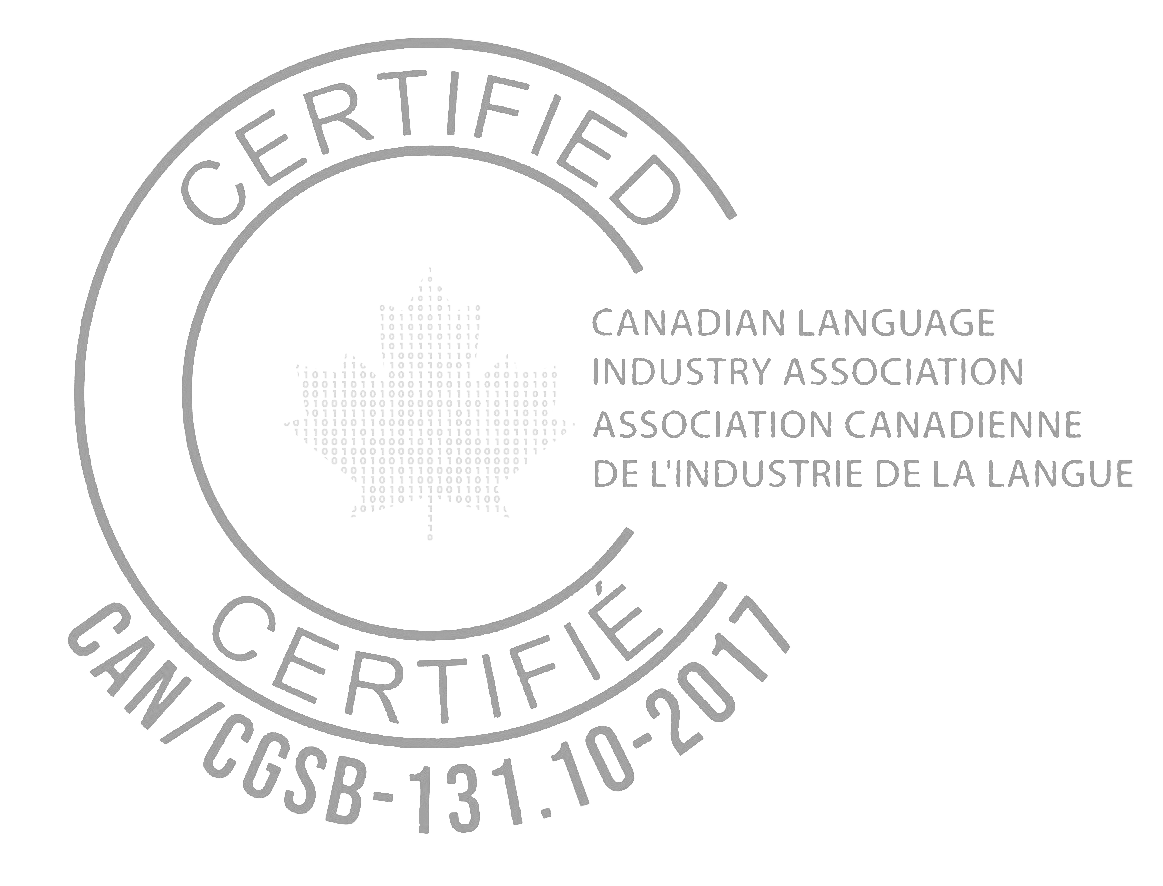 Canadian Language Industry Association certfied